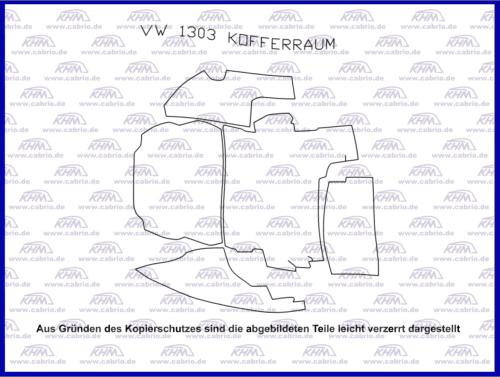 Kofferraumteppich Käfer vorn