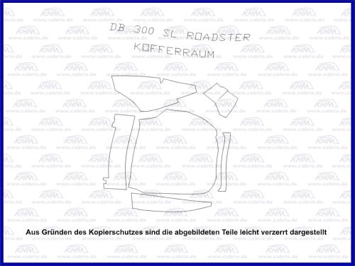Kofferraumteppich 300SL Roadster W198