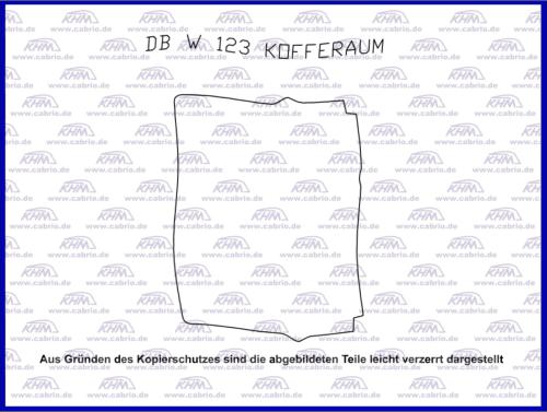 Kofferraumteppich 123 Limousine, Coupe