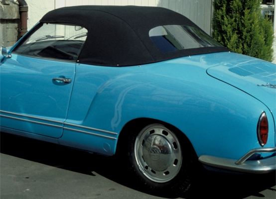 Verdeck Karmann Ghia m. PVC-Scheibe