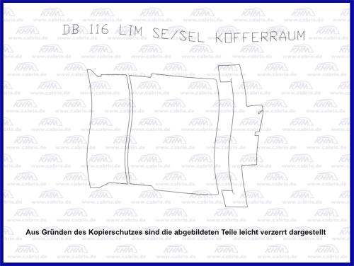 Kofferraumteppich W116 S, SE, SEL, SEC