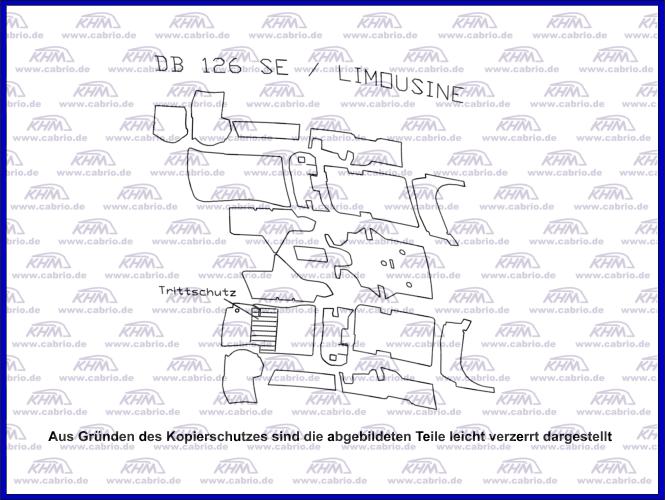 Teppichsatz W126 S, SE, SEL