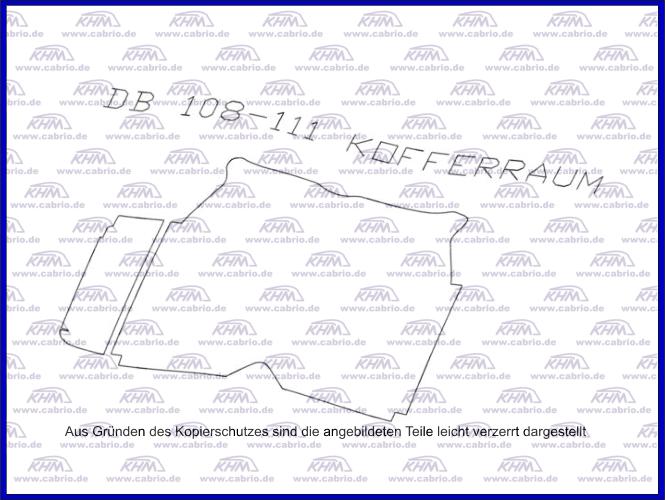 Kofferraumteppich W108/109