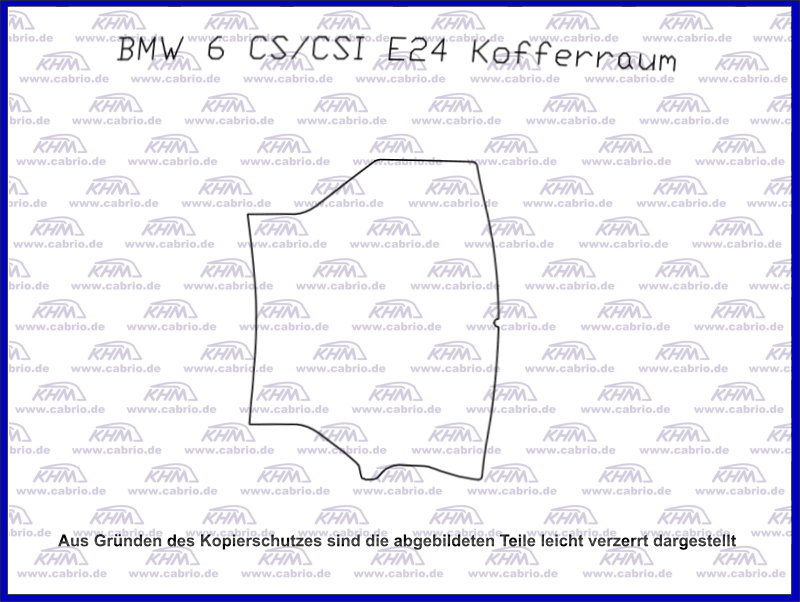 Kofferraumteppich 6 CS E24