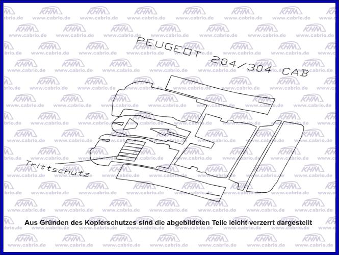 Teppichsatz 204, 304 Cabrio