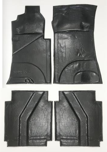 Teppichunterlagen vorn und hinten DB 116 S, SE, SEL, SEC Limousine, Satz 4 Stk. | Profiled underlay pads front and rear DB 116  S, SE, SEL, SEC, Set 4 pcs.