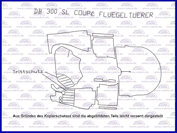 Teppichsatz 300SL Flügeltürer W198