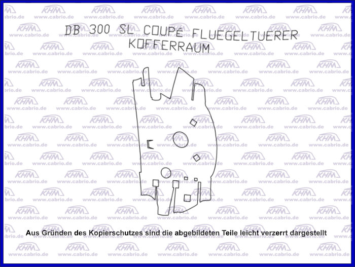 Kofferraumteppich 300SL Flügeltürer W198